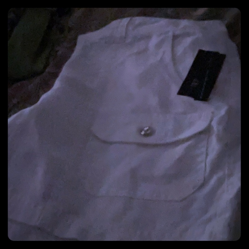 White linen shorts NWT